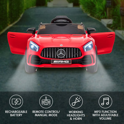 Kahuna Mercedes Benz Licensed Kids Electric Ride On Car Remote Control - Red - Cosy Abode