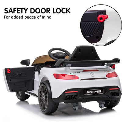 Kahuna Mercedes Benz Licensed Kids Electric Ride On Car Remote Control - White - Cosy Abode