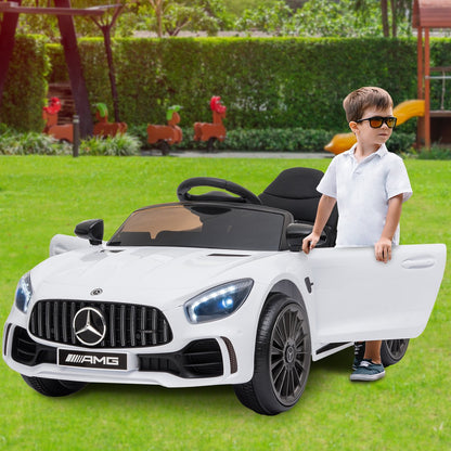 Kahuna Mercedes Benz Licensed Kids Electric Ride On Car Remote Control - White - Cosy Abode