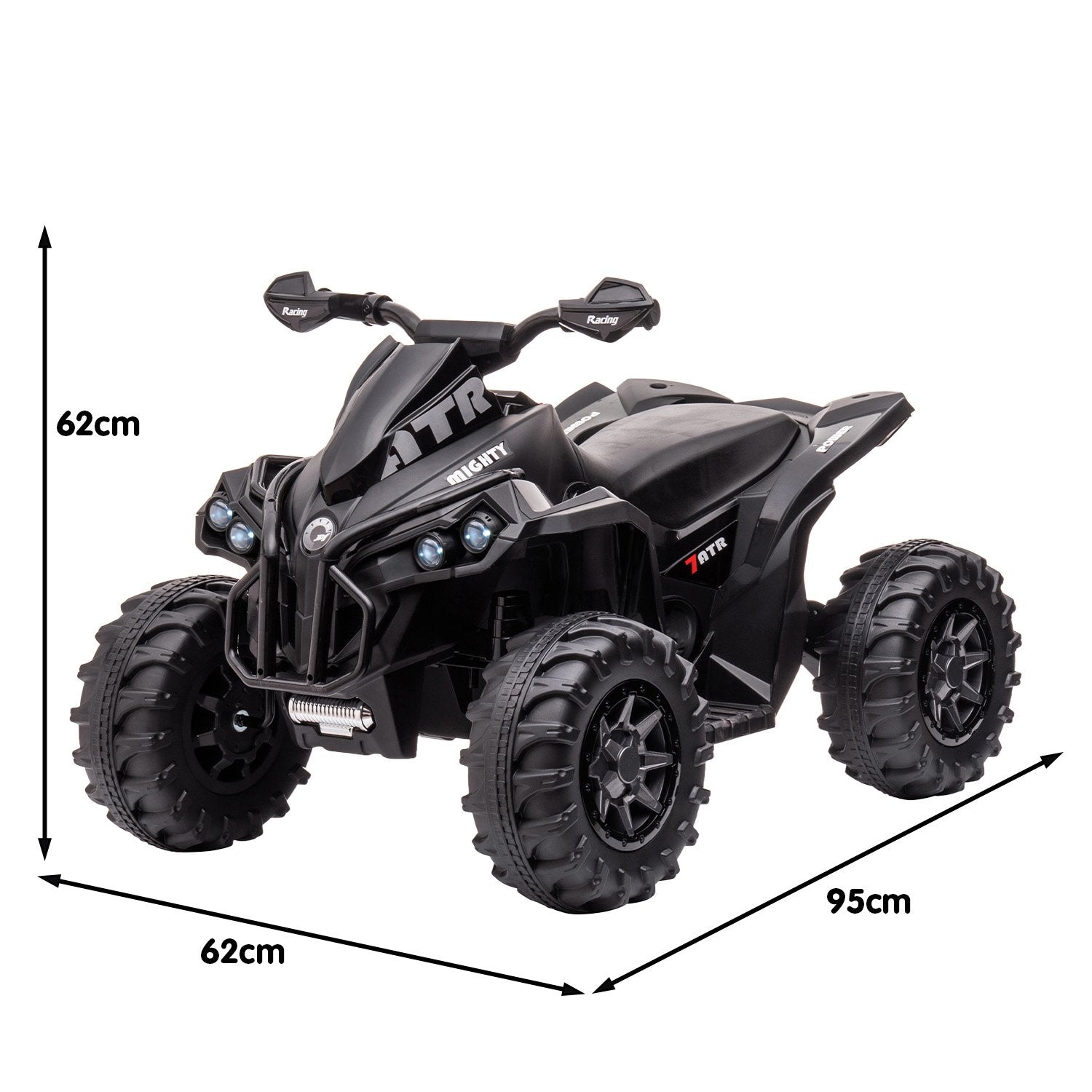 Kahuna GTS99 Kids Electric Ride On Quad Bike Toy ATV 50W - Black - Cosy Abode