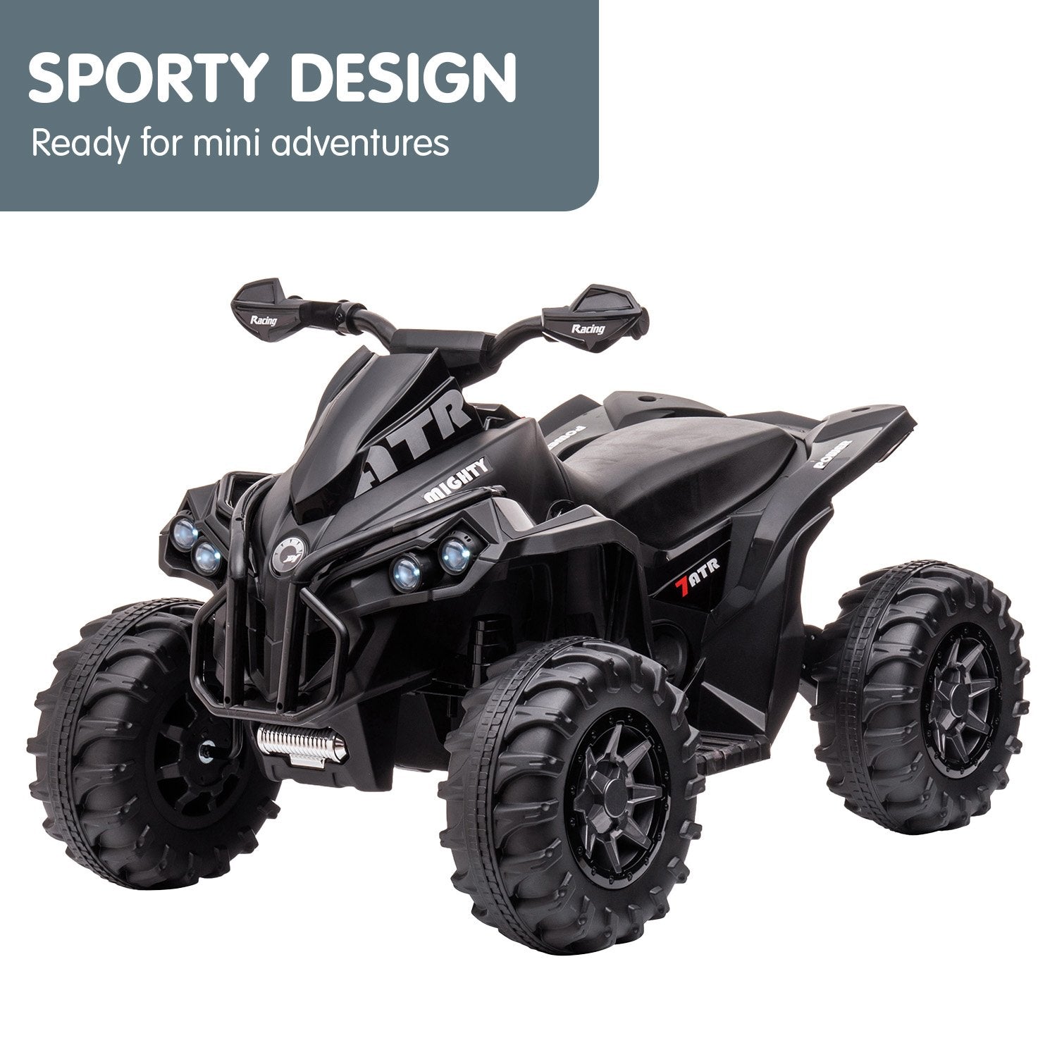Kahuna GTS99 Kids Electric Ride On Quad Bike Toy ATV 50W - Black - Cosy Abode