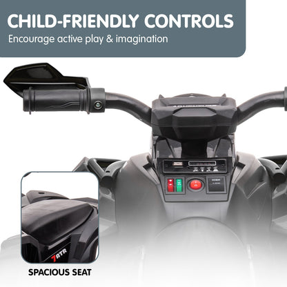 Kahuna GTS99 Kids Electric Ride On Quad Bike Toy ATV 50W - Black - Cosy Abode