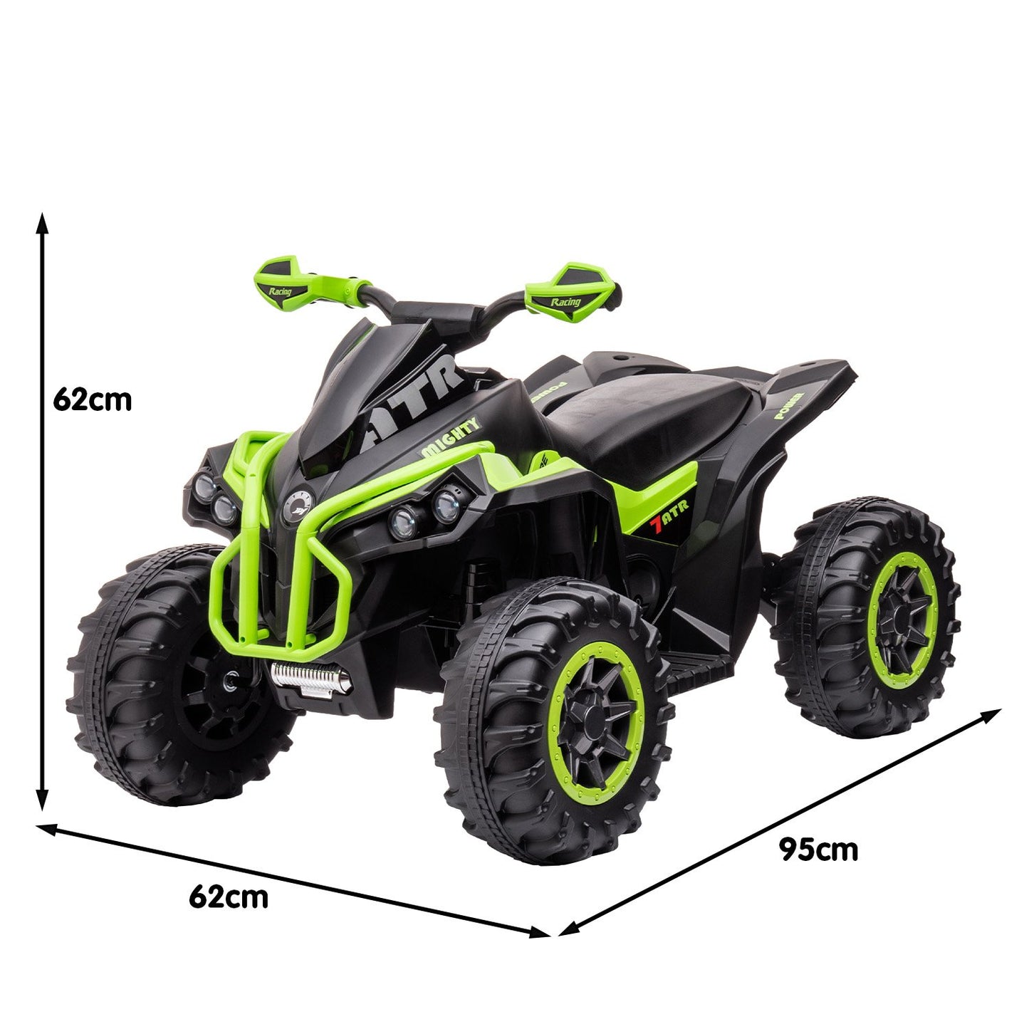 Kahuna GTS99 Kids Electric Ride On Quad Bike Toy ATV 50W - Green - Cosy Abode