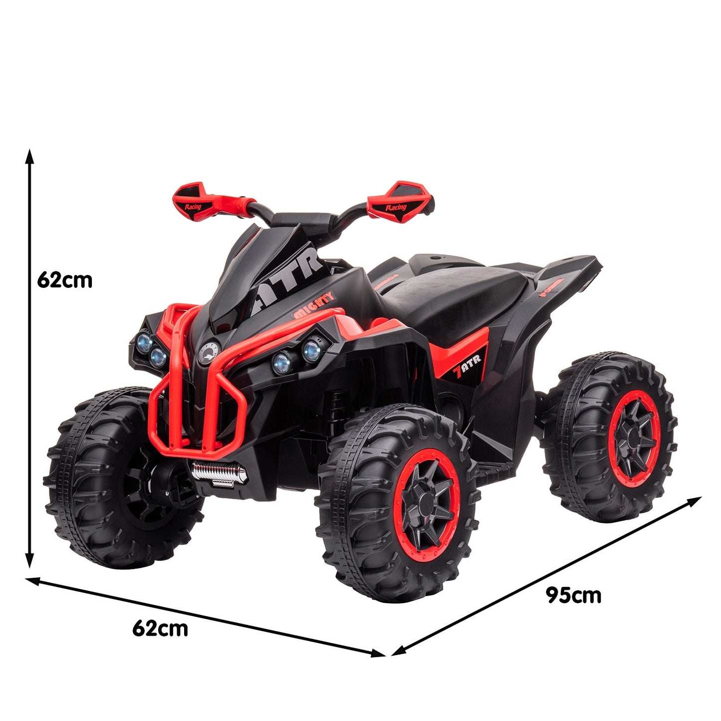 Kahuna GTS99 Kids Electric Ride On Quad Bike Toy ATV 50W - Red - Cosy Abode