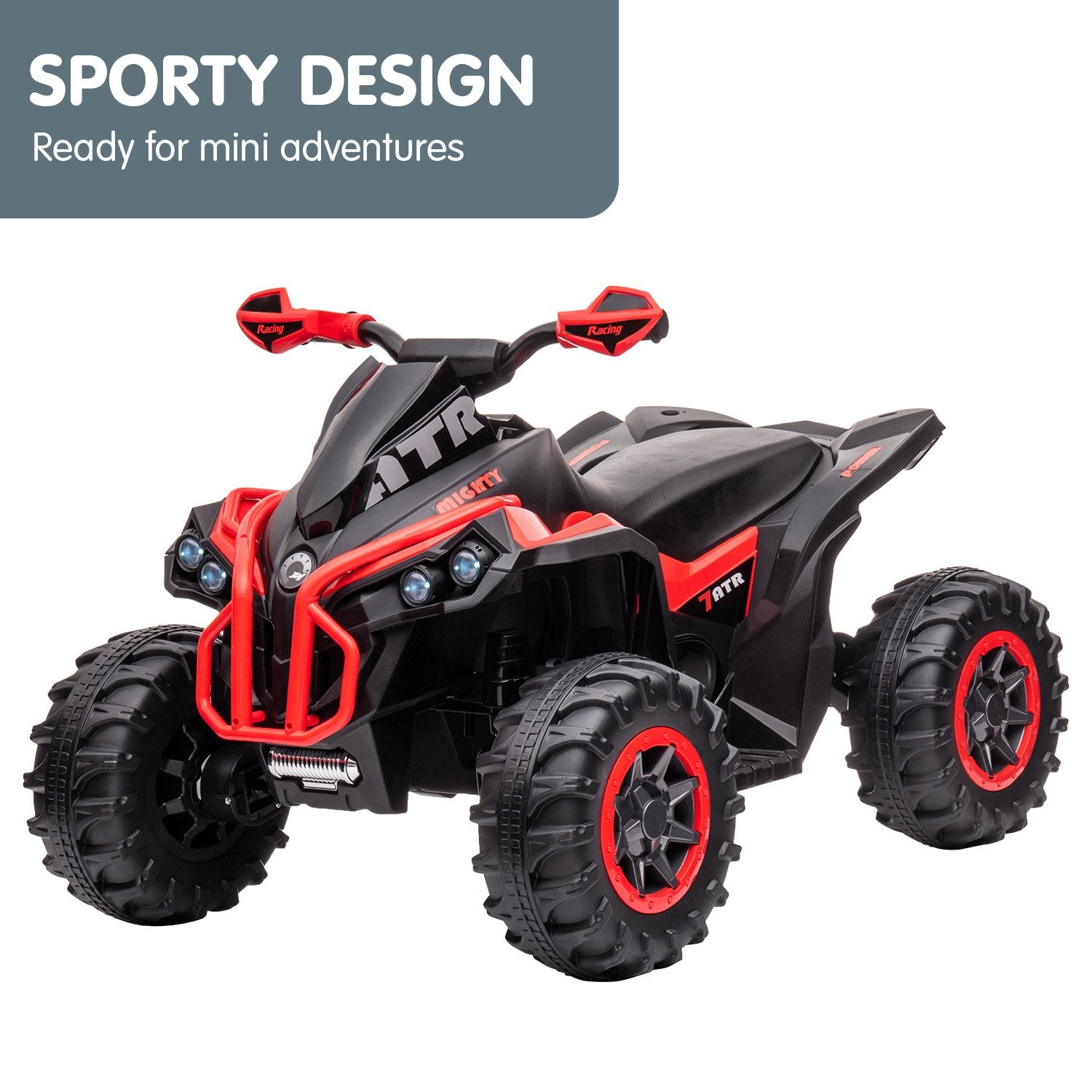 Kahuna GTS99 Kids Electric Ride On Quad Bike Toy ATV 50W - Red - Cosy Abode