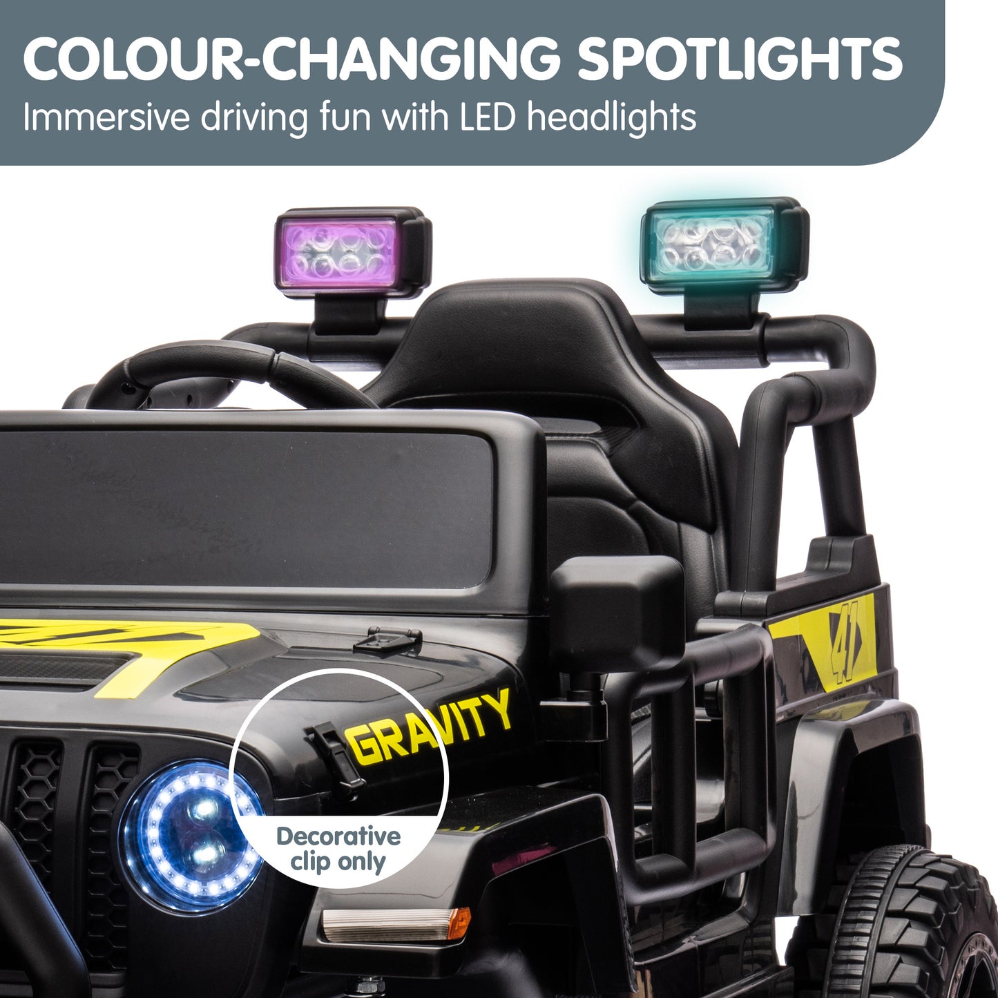 Kahuna S619 Gravity Kids Electric Ride On Car - Black - Cosy Abode