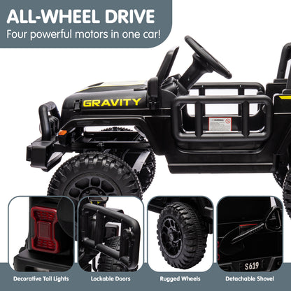 Kahuna S619 Gravity Kids Electric Ride On Car - Black - Cosy Abode