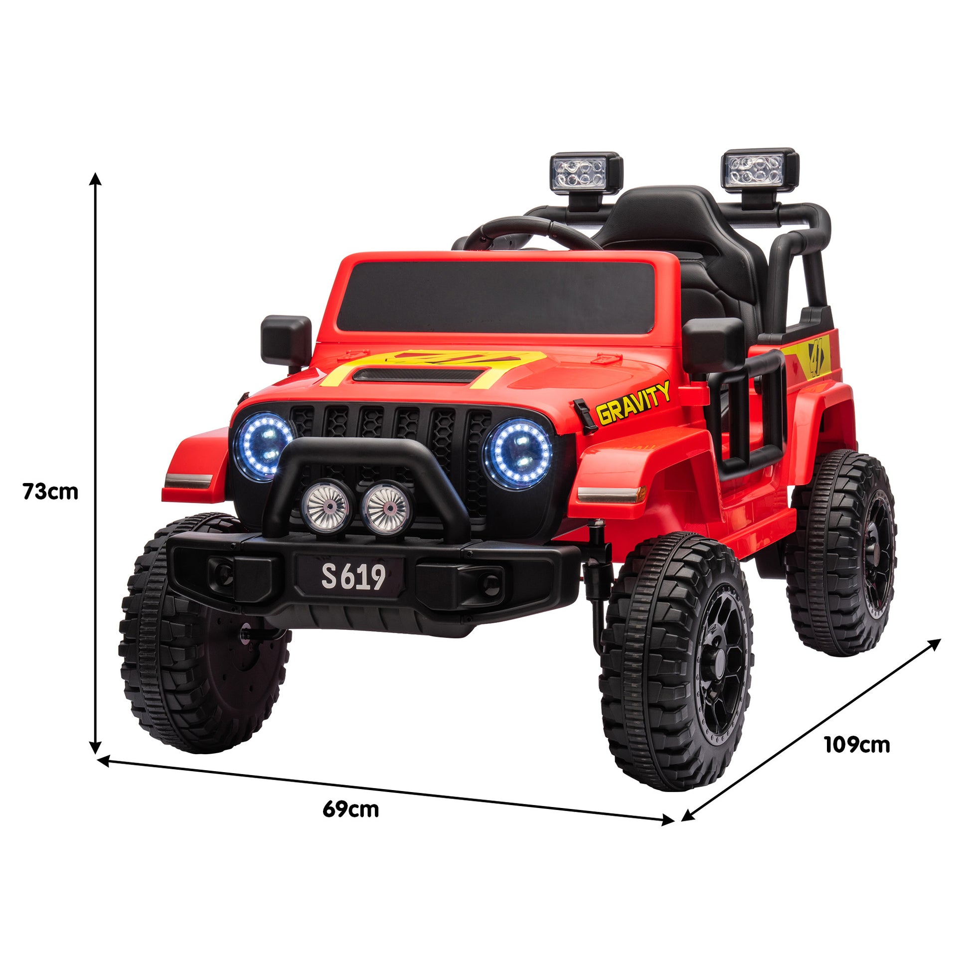 Kahuna S619 Gravity Kids Electric Ride On Car - Red - Cosy Abode
