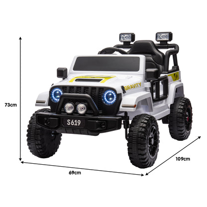 Kahuna S619 Gravity Kids Electric Ride On Car - White - Cosy Abode