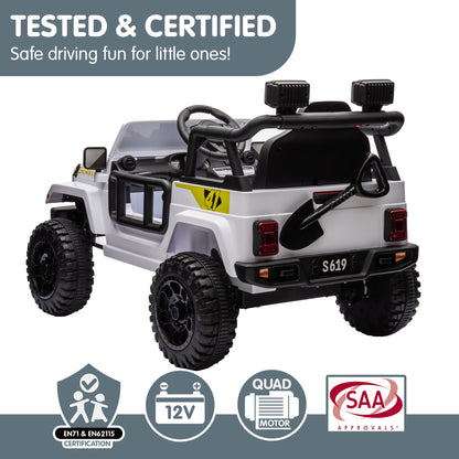 Kahuna S619 Gravity Kids Electric Ride On Car - White - Cosy Abode