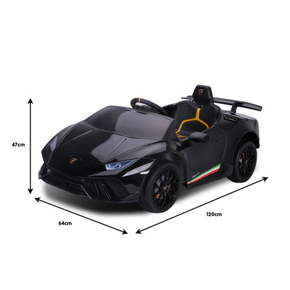 Kahuna Lamborghini Performante Kids Electric Ride On Car Remote Control - Black - Cosy Abode