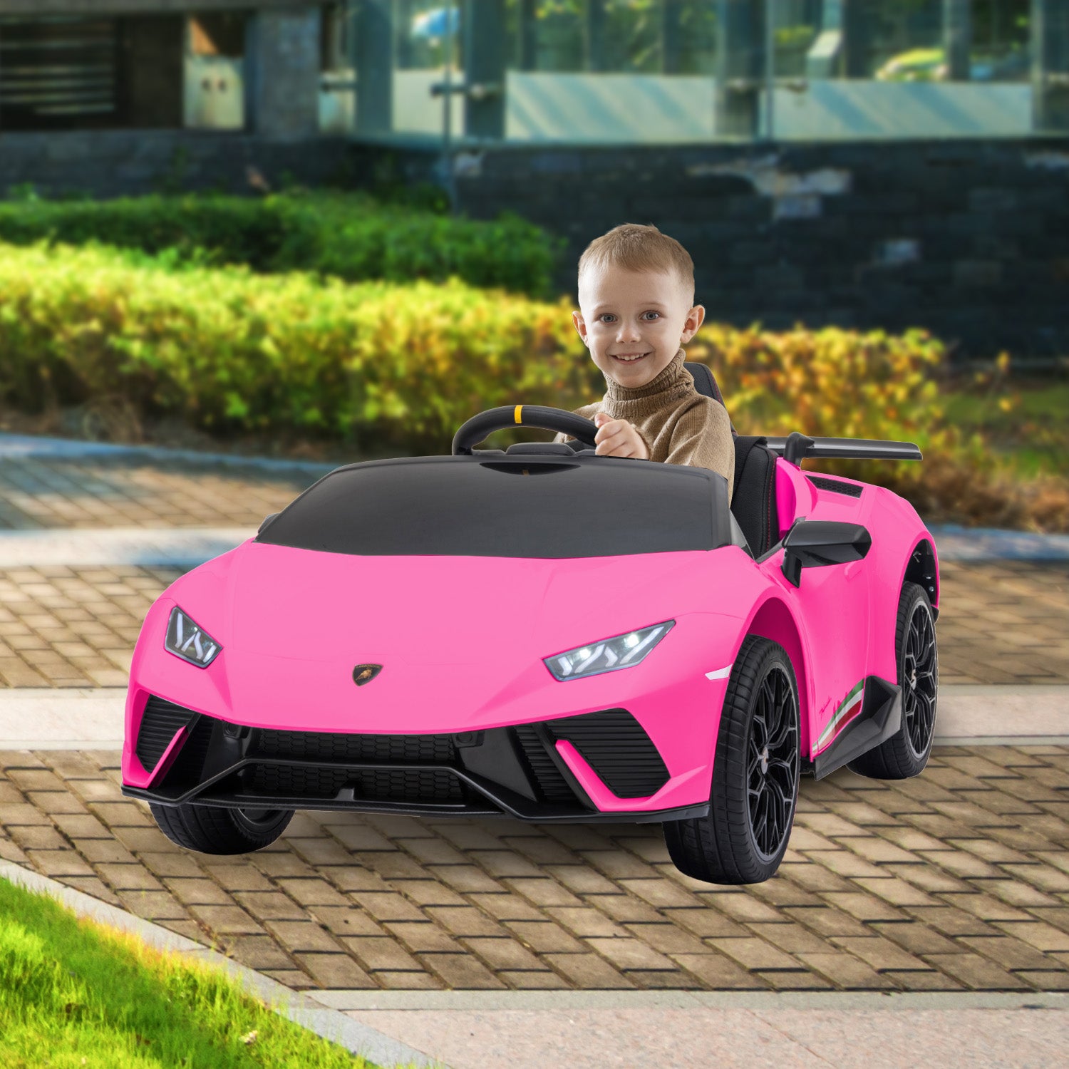 Kahuna Lamborghini Performante Kids Electric Ride On Car Remote Control by Kahuna - Pink - Cosy Abode