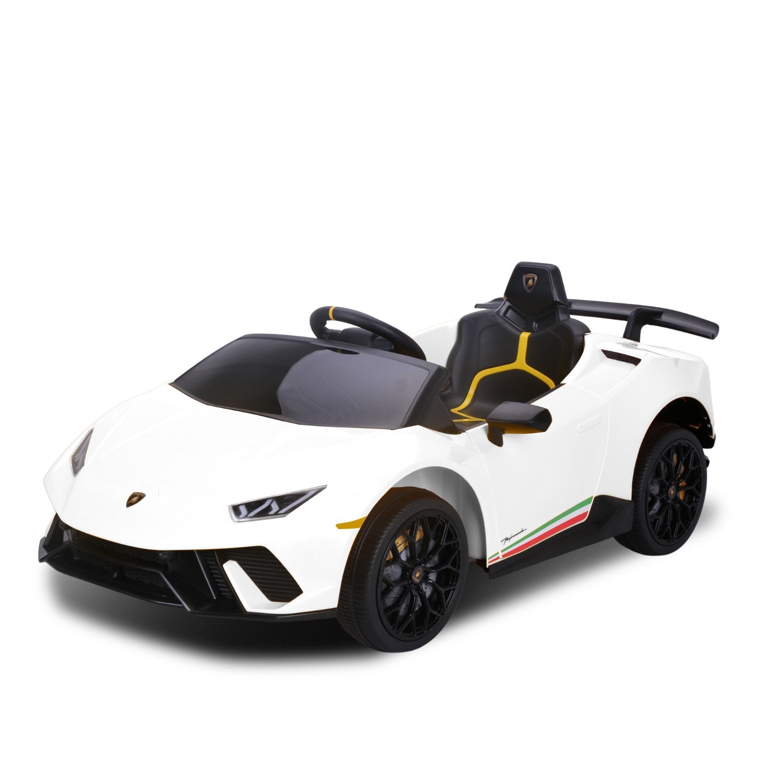 Kahuna Lamborghini Performante Kids Electric Ride On Car Remote Control by Kahuna - White - Cosy Abode