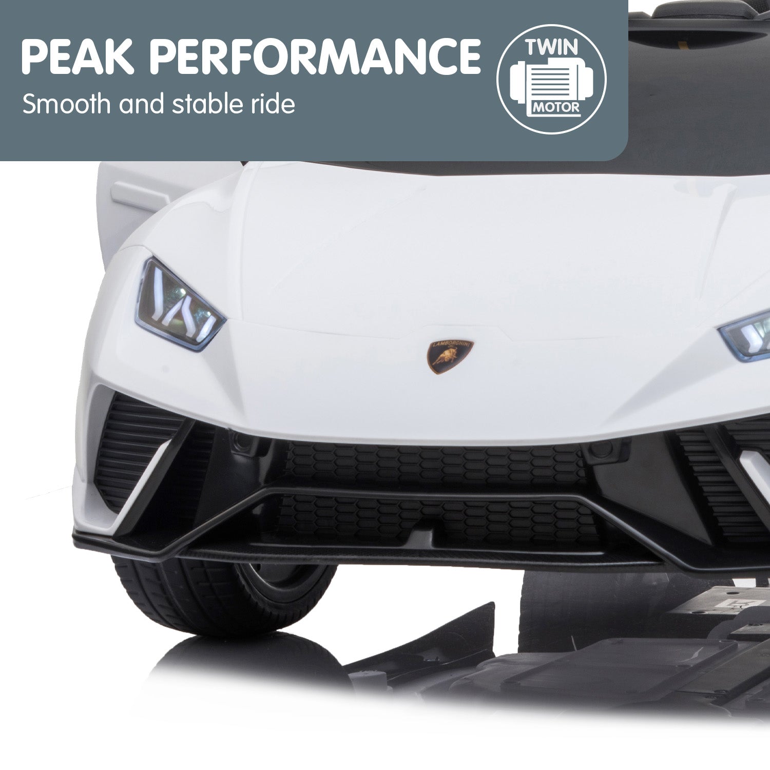 Kahuna Lamborghini Performante Kids Electric Ride On Car Remote Control by Kahuna - White - Cosy Abode