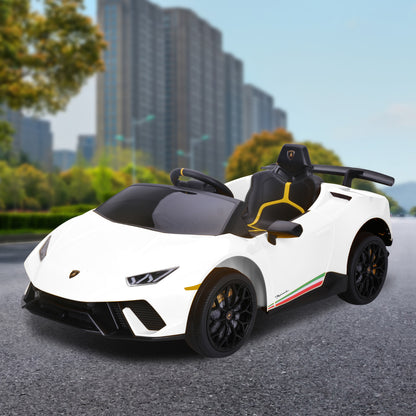 Kahuna Lamborghini Performante Kids Electric Ride On Car Remote Control by Kahuna - White - Cosy Abode