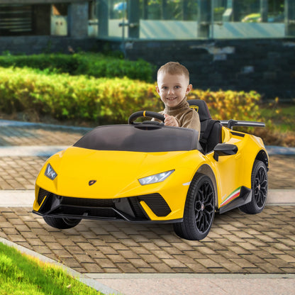 Kahuna Lamborghini Performante Kids Electric Ride On Car Remote Control - Yellow - Cosy Abode