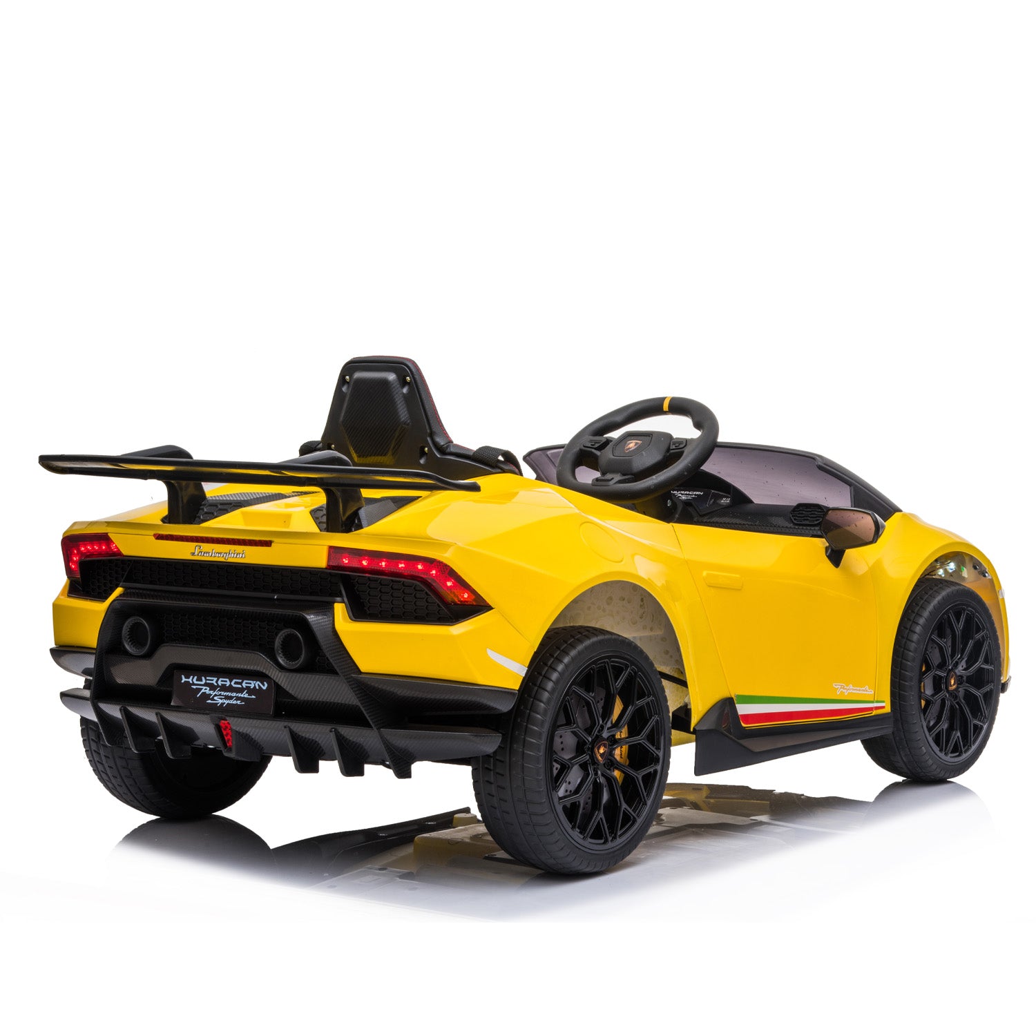 Kahuna Lamborghini Performante Kids Electric Ride On Car Remote Control - Yellow - Cosy Abode