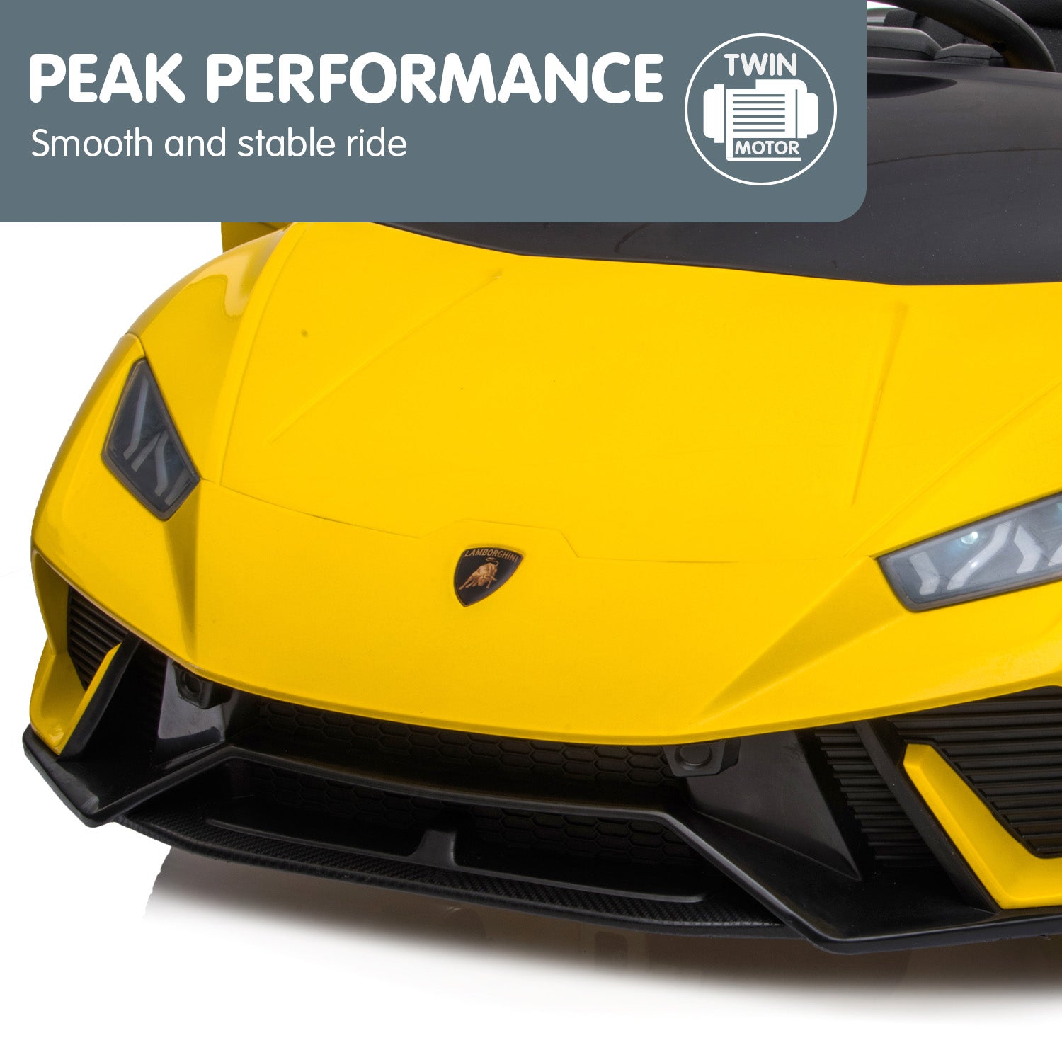 Kahuna Lamborghini Performante Kids Electric Ride On Car Remote Control - Yellow - Cosy Abode
