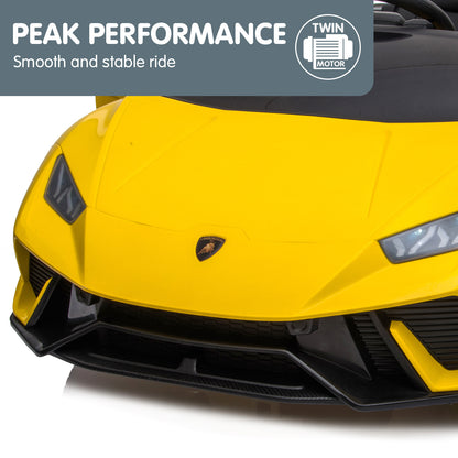 Kahuna Lamborghini Performante Kids Electric Ride On Car Remote Control - Yellow - Cosy Abode