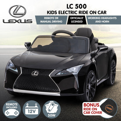Kahuna Licensed Lexus LC 500 Kids Electric Ride On Car - Black - Cosy Abode
