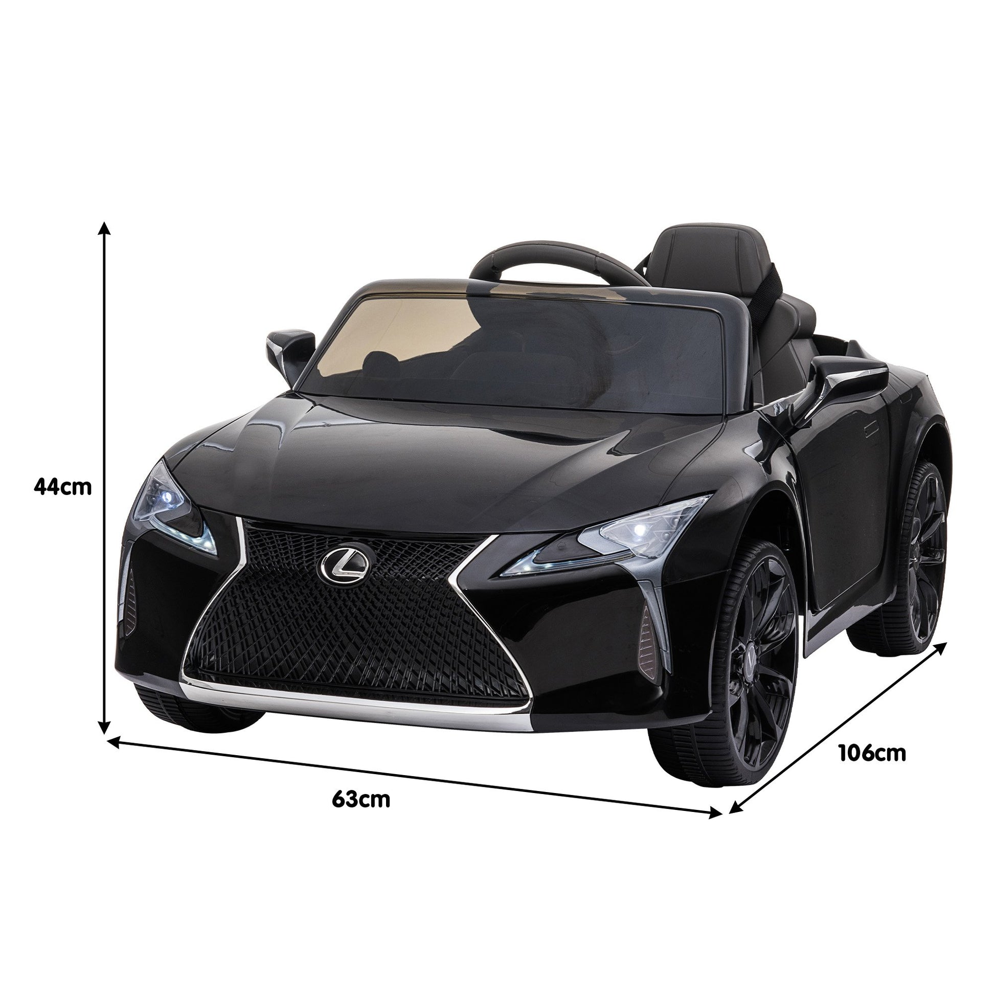 Kahuna Licensed Lexus LC 500 Kids Electric Ride On Car - Black - Cosy Abode