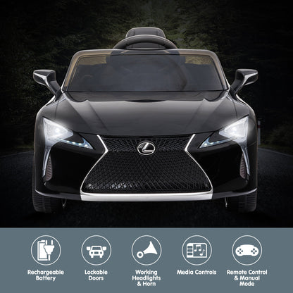 Kahuna Licensed Lexus LC 500 Kids Electric Ride On Car - Black - Cosy Abode
