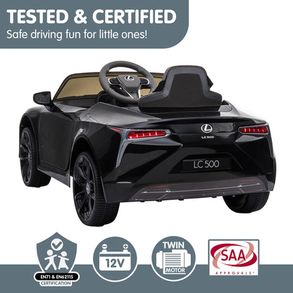 Kahuna Licensed Lexus LC 500 Kids Electric Ride On Car - Black - Cosy Abode