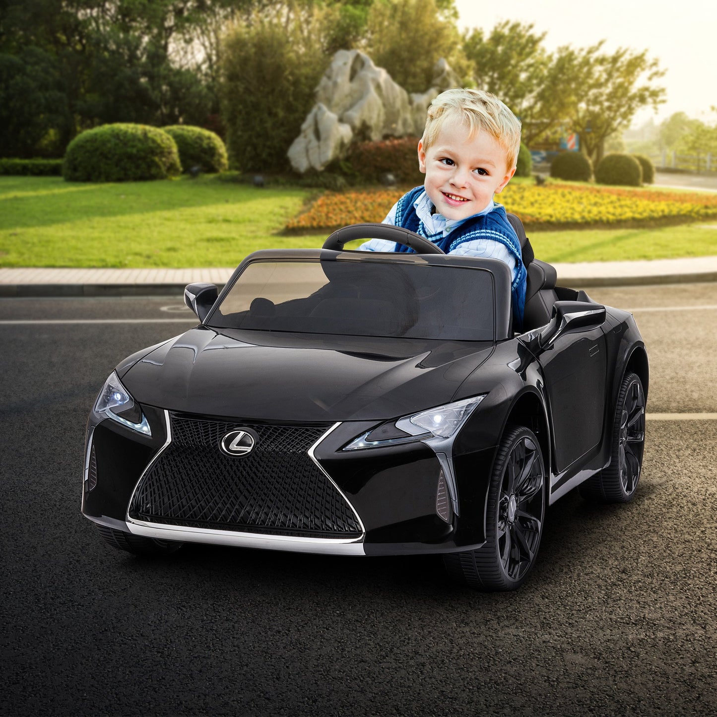 Kahuna Licensed Lexus LC 500 Kids Electric Ride On Car - Black - Cosy Abode