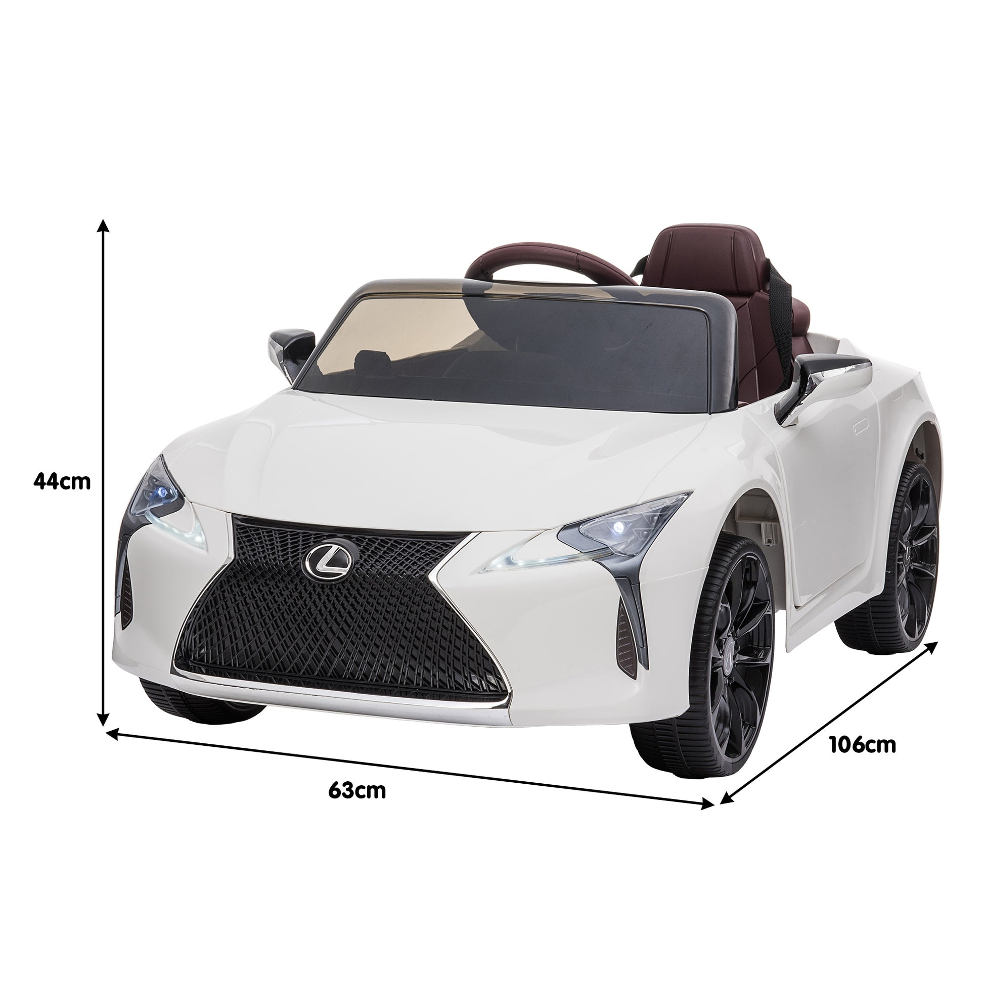 Kahuna Licensed Lexus Lc 500 Kids Electric Ride On Car - White - Cosy Abode