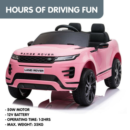 Kahuna Land Rover Licensed Kids Electric Ride On Car Remote Control - Pink - Cosy Abode