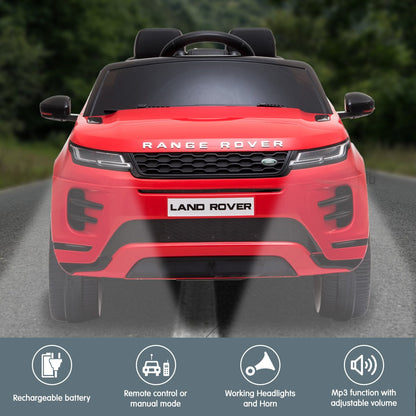 Kahuna Land Rover Licensed Kids Electric Ride On Car Remote Control - Red - Cosy Abode