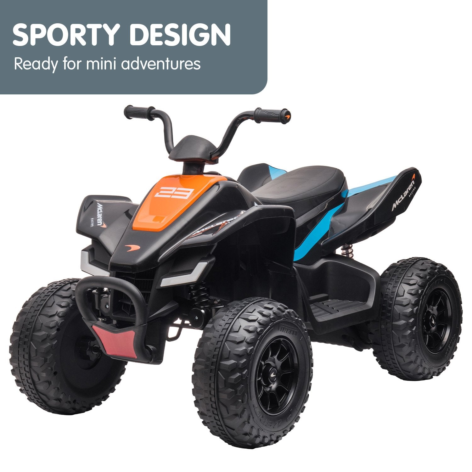 Kahuna MCL35 McLaren Toy Ride On Electric Quad Bike - Black - Cosy Abode