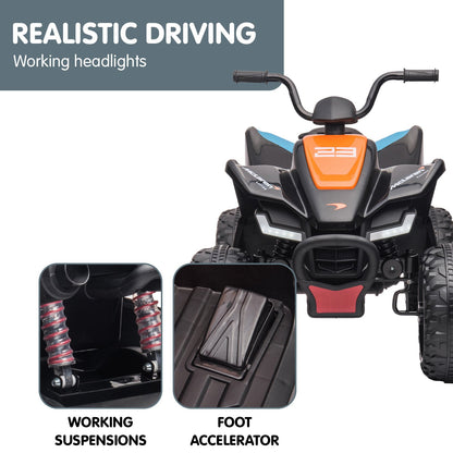 Kahuna MCL35 McLaren Toy Ride On Electric Quad Bike - Black - Cosy Abode