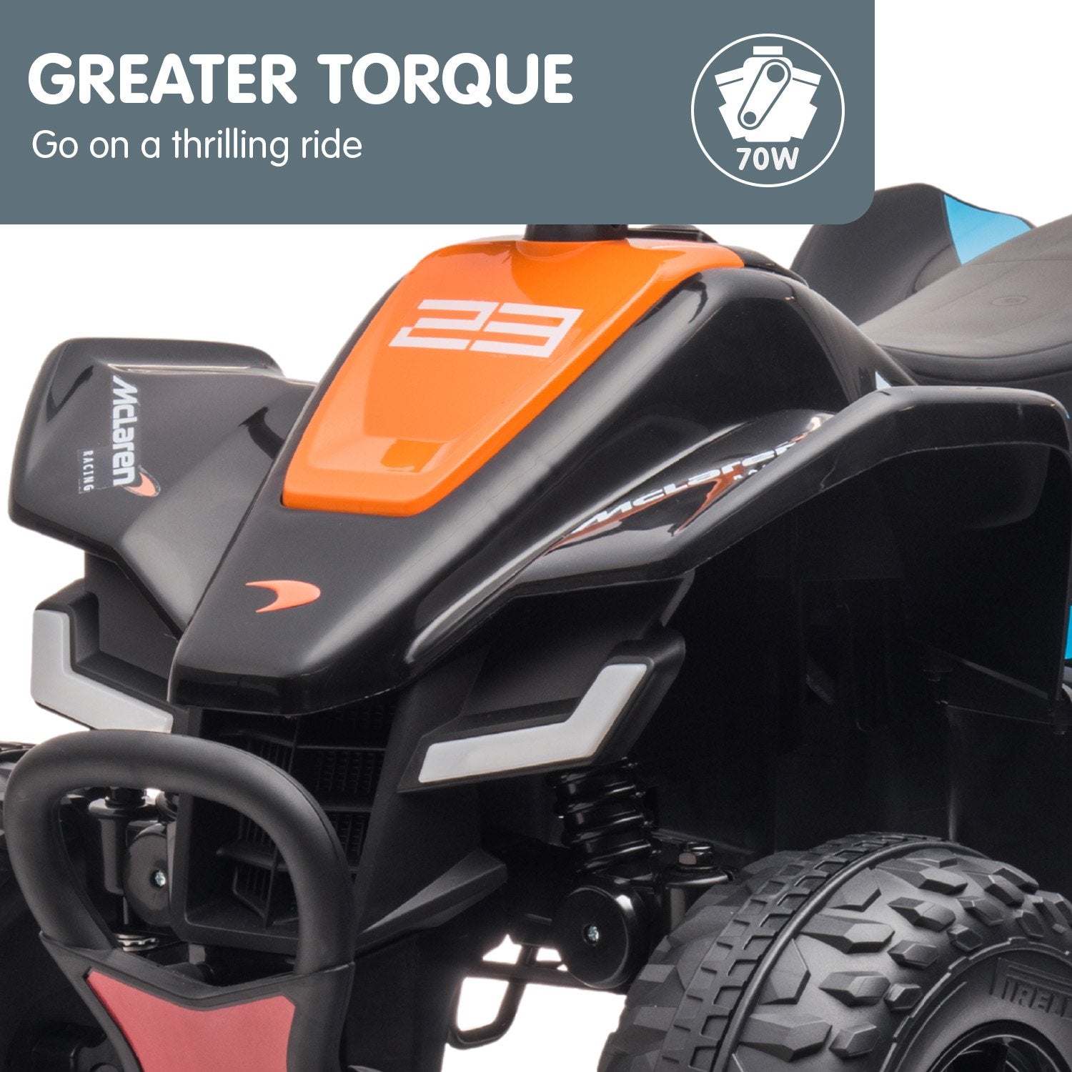 Kahuna MCL35 McLaren Toy Ride On Electric Quad Bike - Black - Cosy Abode