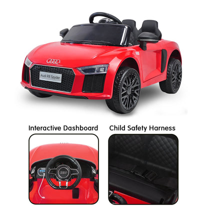 Kahuna R8 Spyder Audi Licensed Kids Electric Ride On Car Remote Control - Red - Cosy Abode