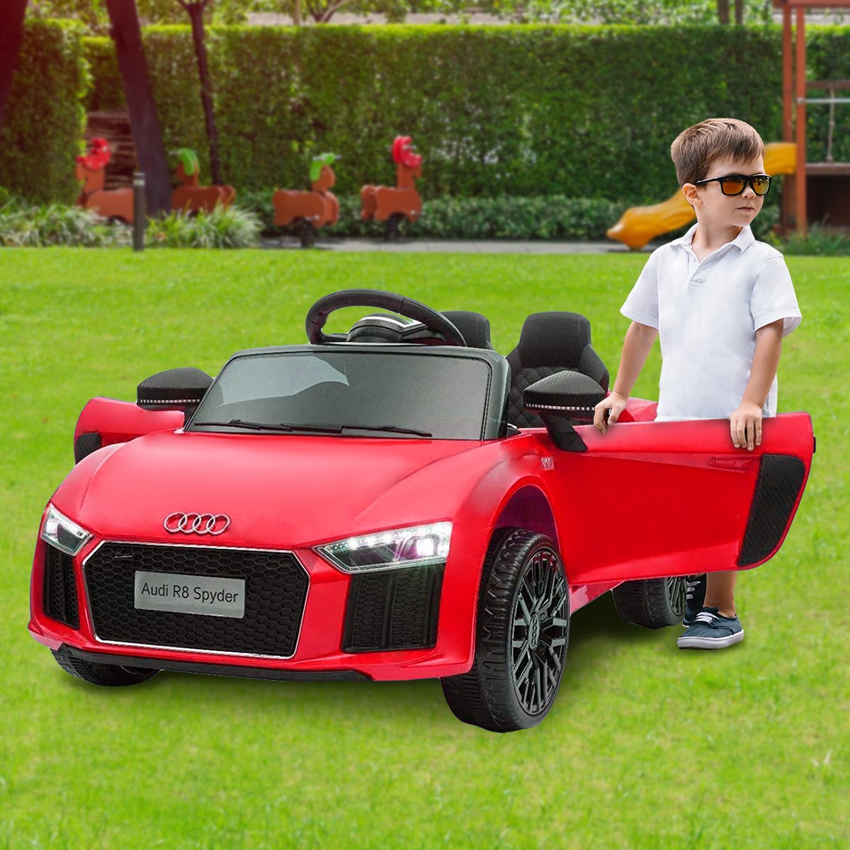 Kahuna R8 Spyder Audi Licensed Kids Electric Ride On Car Remote Control - Red - Cosy Abode