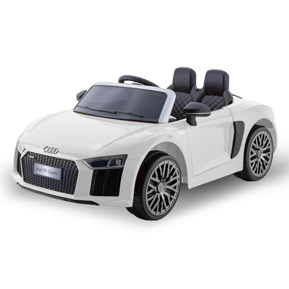 Kahuna R8 Spyder Audi Licensed Kids Electric Ride On Car Remote Control - White - Cosy Abode