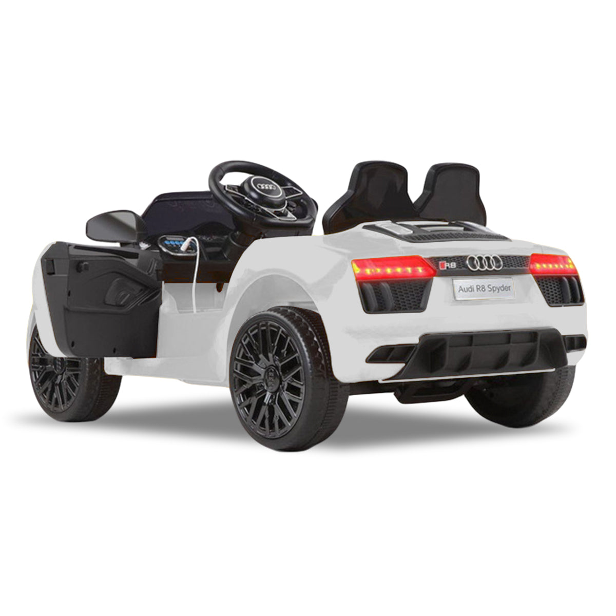 Kahuna R8 Spyder Audi Licensed Kids Electric Ride On Car Remote Control - White - Cosy Abode