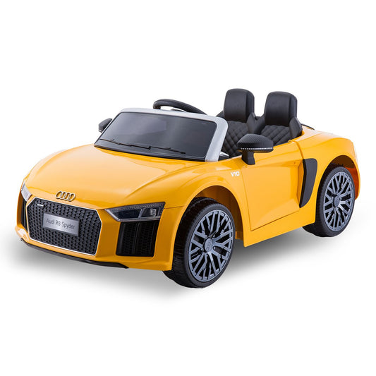Kahuna R8 Spyder Audi Licensed Kids Electric Ride On Car Remote Control - Yellow - Cosy Abode