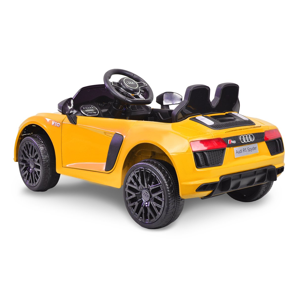 Kahuna R8 Spyder Audi Licensed Kids Electric Ride On Car Remote Control - Yellow - Cosy Abode