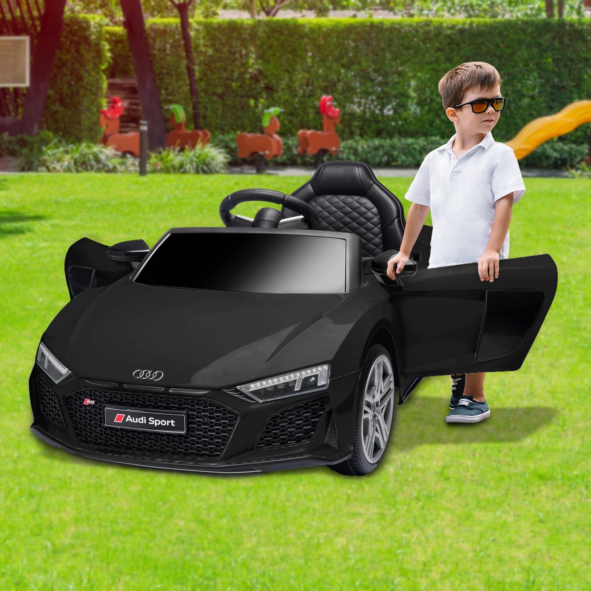 Kahuna Audi Sport Licensed Kids Electric Ride On Car Remote Control - Black - Cosy Abode