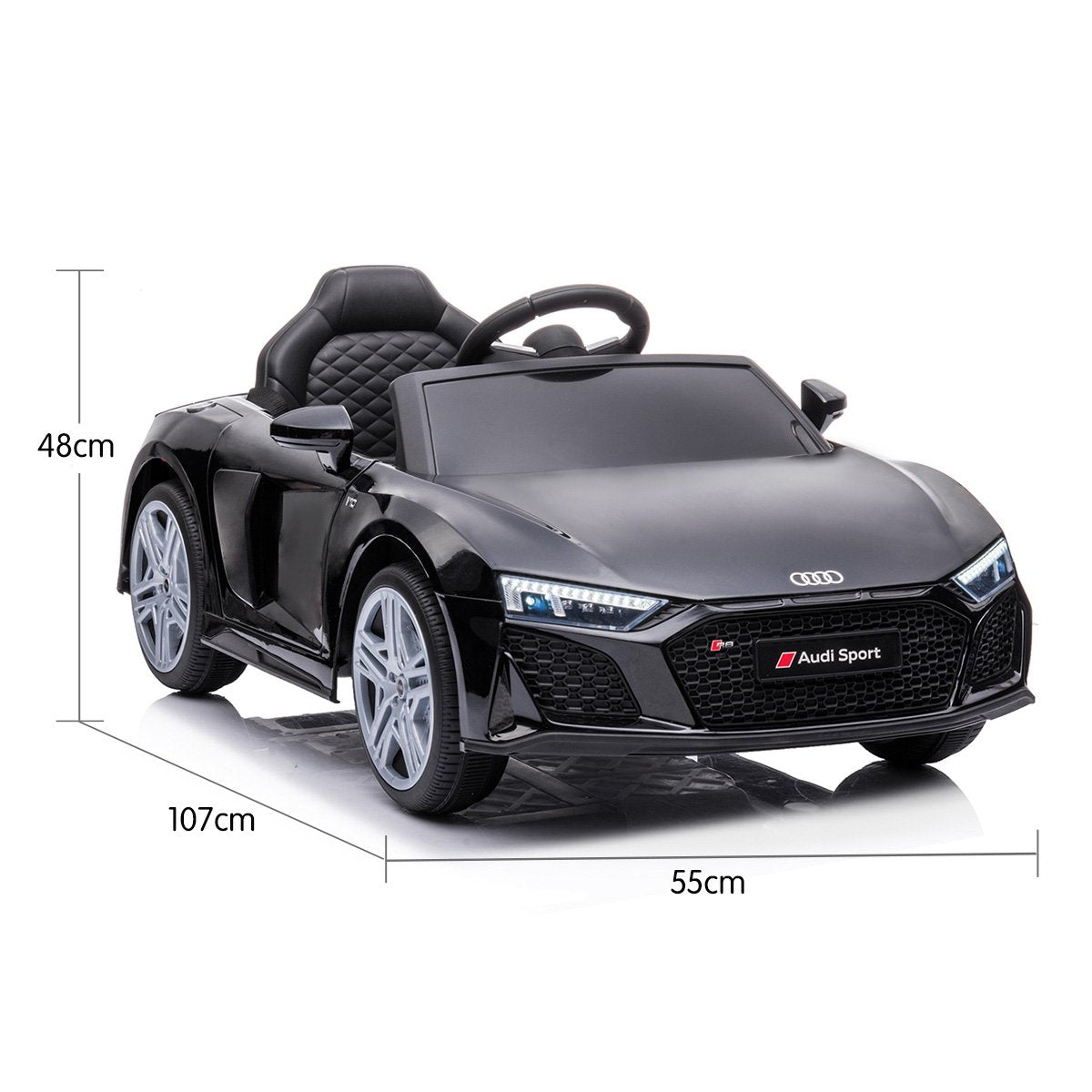 Kahuna Audi Sport Licensed Kids Electric Ride On Car Remote Control - Black - Cosy Abode