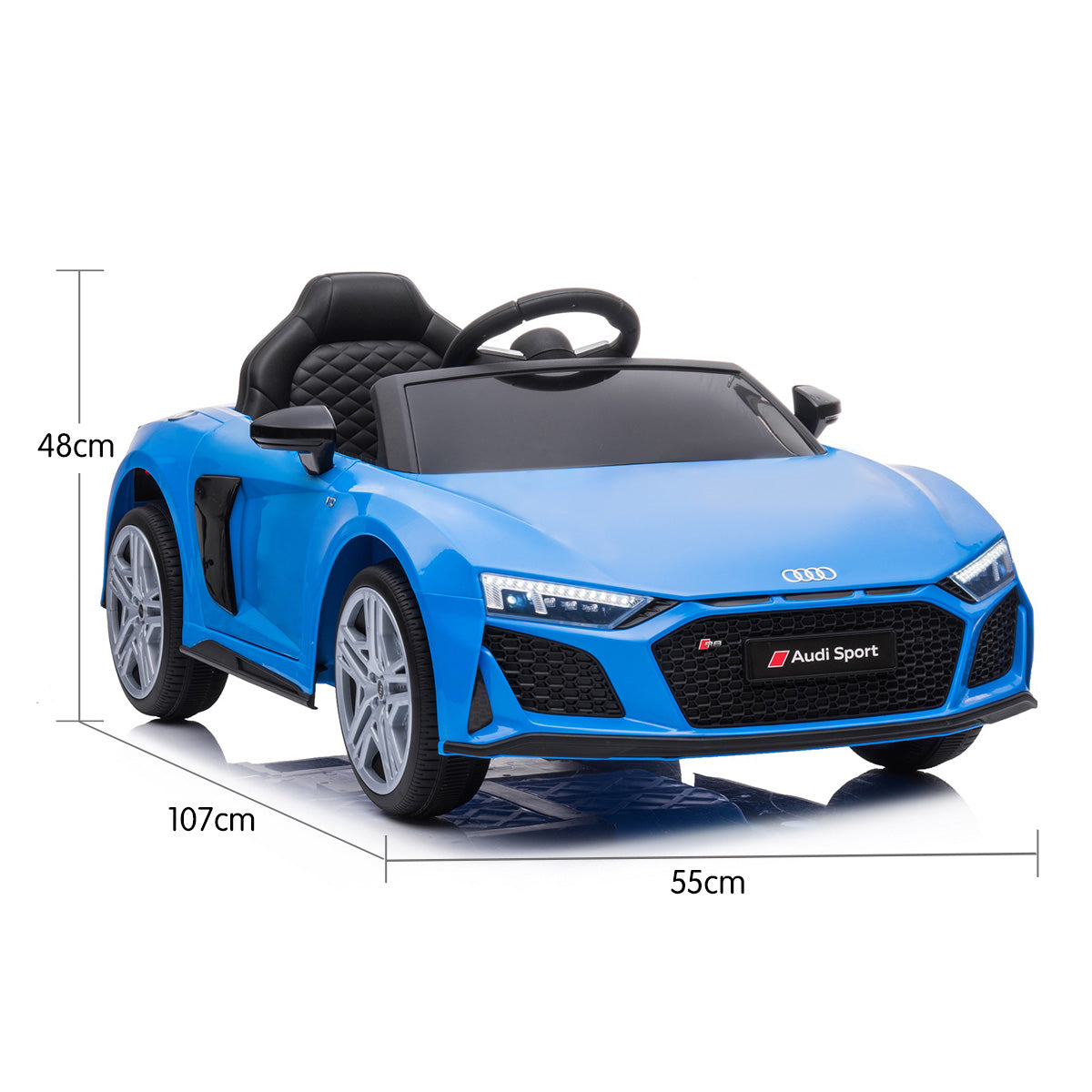 Kahuna Audi Sport Licensed Kids Electric Ride On Car Remote Control - Blue - Cosy Abode