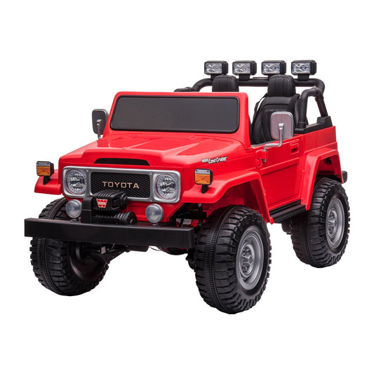 Kahuna Licensed Toyota FJ-40 Electric Kids Ride On Car by Kahuna - Red - Cosy Abode