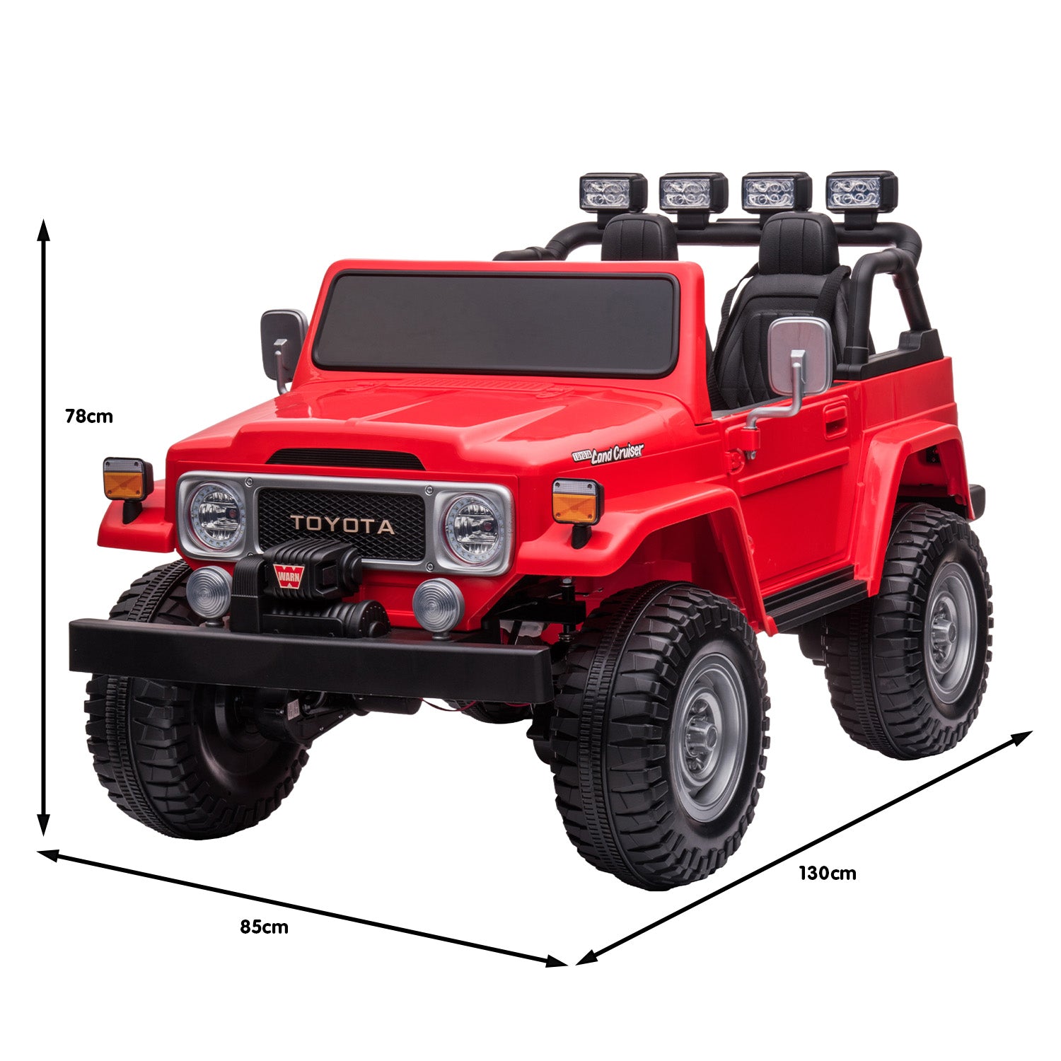 Kahuna Licensed Toyota FJ-40 Electric Kids Ride On Car by Kahuna - Red - Cosy Abode
