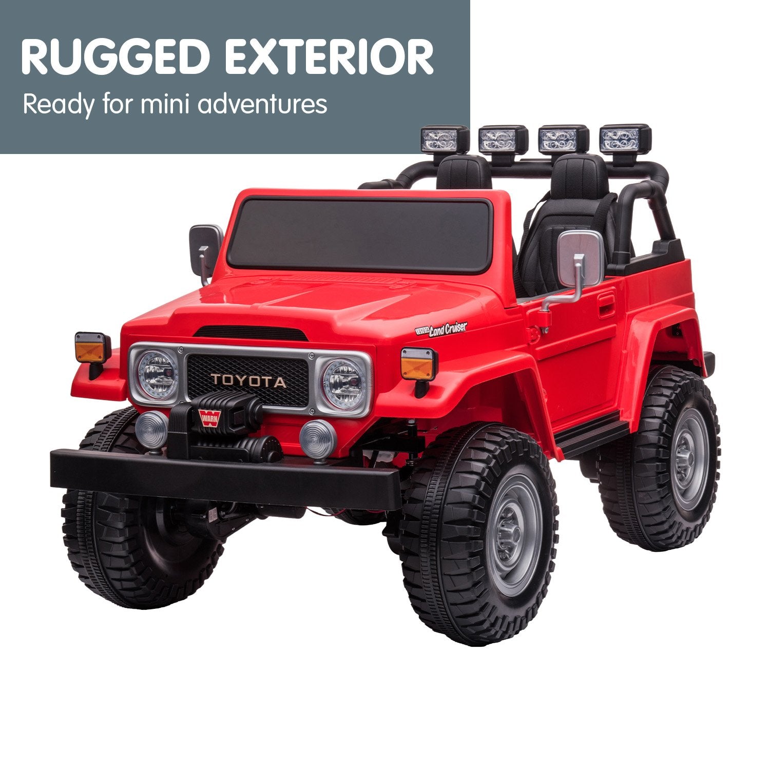 Kahuna Licensed Toyota FJ-40 Electric Kids Ride On Car by Kahuna - Red - Cosy Abode