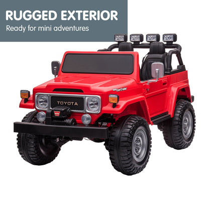 Kahuna Licensed Toyota FJ-40 Electric Kids Ride On Car by Kahuna - Red - Cosy Abode