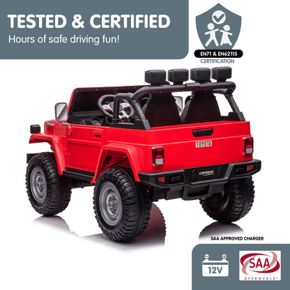 Kahuna Licensed Toyota FJ-40 Electric Kids Ride On Car by Kahuna - Red - Cosy Abode