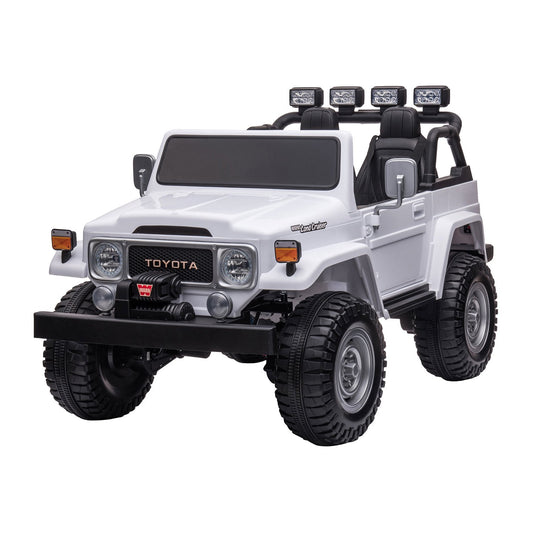 Kahuna Licensed Toyota FJ-40 Kids Ride On Electric Toy Car 80W - White - Cosy Abode