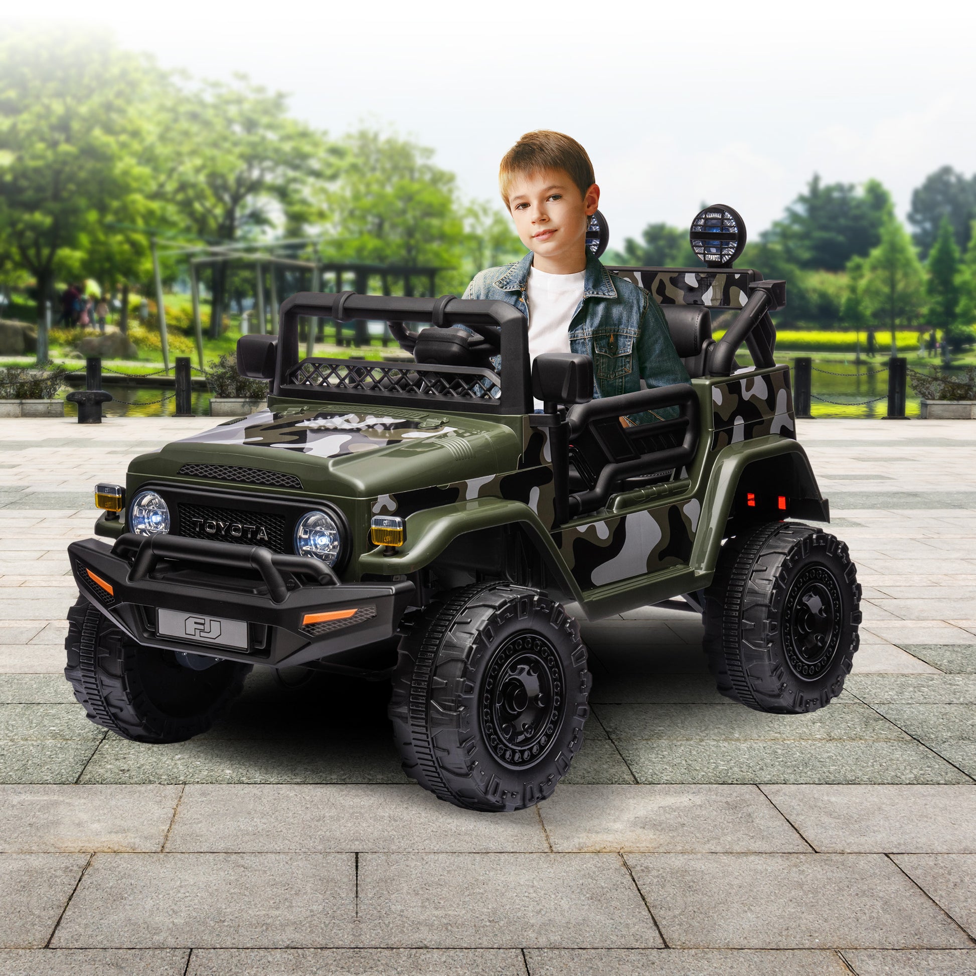 Kahuna Authorised Toyota FJ Cruiser Kids Electric Ride On Car - Green - Cosy Abode